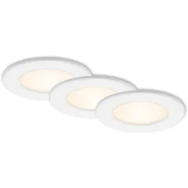 Briloner LED Einbauleuchte Thin Weiß 3er Set