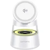 4smarts Qi2 Charging Station Aura Sound weiß