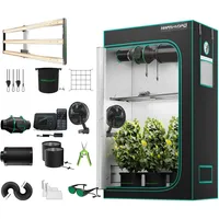 MARS HYDRO Growzelt Komplettset mit Smart Controller43,FC4000 Samsung LM301H App-Regelung Dimmbarer Grow Lampe,120X60X180cm 1680D Hoch Reflektierend Grow Box Komplettset,4" Effizientes Belüftungssatz
