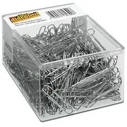 office discount Aktenklammern silber glanzverzinkt, 350 St.