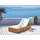 Beliani Gartenliege 200 x 63 x 23 cm Hellbraun