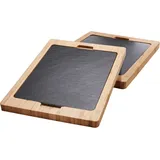 CHEF CUISINE Schneidebrett-Set Holz 1 38 x 28 cm Braun
