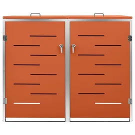 vidaXL Mülltonnenbox 138 x 77,5 x 113 cm edelstahl