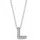 dKeniz Kette mit Anhänger Buchstabe L 925 Sterling Silber weiß