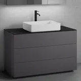 neoro n50 Unterschrank B: 120 cm mit 3 Auszügen, Waschtisch B: 58 cm weiß matt, B: 120.5 BN0065WM+BN0454GR+BN0404C2