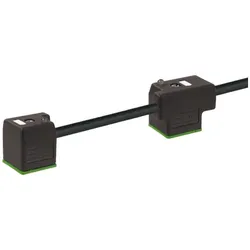 Murr Elektronik Doppel-Ventilstecker mit Anschlussleitung Schwarz MSUD Pole:4 70