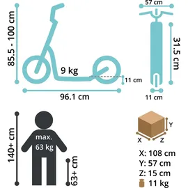 Star Scooter Tretroller Kinderroller ab 8 Jahre | 16 Zoll New Gen Blau