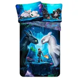 COFI 1453 Dragon Baumwoll Blau/Mehrfarbig 140 x 200 cm + 70 x 90 cm