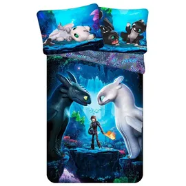 COFI 1453 Dragon Baumwoll Blau/Mehrfarbig 140 x 200 cm + 70 x 90 cm
