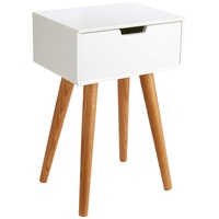 AC Design Furniture Nachttisch Mariela, B: 40 x T:30 x H: 61,5 cm, MDF, Weiss