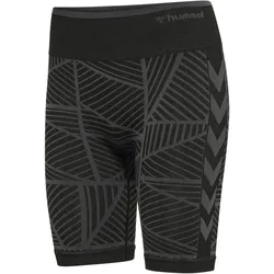 hummel hmlMT ENERGY Seamless Mid Waist Shorts Damen black/asphalt melange XS