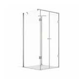 Buylando Emma U-Form Duschkabine 80 x 195 cm 8 mm Gold/Schwarz/Weiß/Transparent