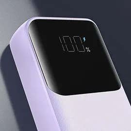 Joyroom Powerbank Geräumig 30W 10000mAh / Kabelbeleuchtung und Usb-C Lila