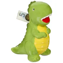 Relaxdays 10x Spardose Dinosaurier Gelb,Grün,Rot