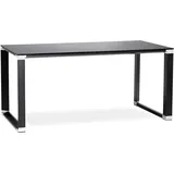 Kokoon® Schreibtisch / Besprechungstisch/ Office Desk WARNER 80x160x73 cm,Glas, Schwarz,66,11 kg