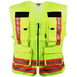 Dönges Kennzeichnungsweste, Gelb mit rot/silber/rot Reflex