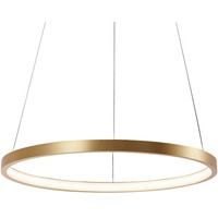 JUST LIGHT. LED-Pendelleuchte Circle, gold, Ø 39 cm