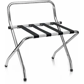 CARO-Möbel Kofferständer 62 x 70 x 49 cm Silber