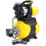 Wiltec Hauswasserwerk mit 24-l-membrankessel, 5000 l/h Hauswasserautomat mit Druckschalter und Vorfilter, Gartenpumpe mit 50 m Förderhöhe, Wasserpumpe mit 8 m Ansaugtiefe