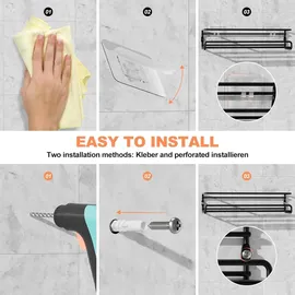 Priksia Gewürzregal Wand-Set 2er Organizer Metall