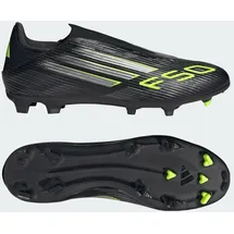 adidas F50 League Laceless FG/MG Core Black / Iron Metallic / Lucid Lemon 46