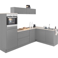 OPTIFIT Winkelküche »Bern«, Stellbreite 265x175 cm, wahlweise mit E-Geräten grau
