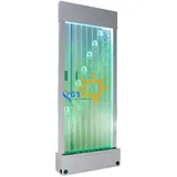 Xlmoebel Skulptur Wasserwand Trennwand Regal Schrank mit LED 100x200, Wasserwände Säule (Water Wall), Hergestellt in Europa weiß