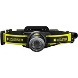 Ledlenser iH8R, Profi-Stirnlampe, inkl. Helmhalterung und Gürteltasche, Bedienung mit Handschuhen möglich, 600 Lumen, inkl. Akku, wiederaufladbar via USB, 158g leicht