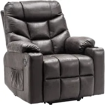MCombo Relaxsessel 7286 Mikrofaser 72 x 71 x 70 cm Braun elektrisch mit Aufstehhilfe