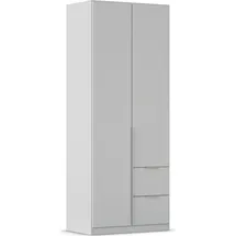Rauch Drehtürenschrank »Kleiderschrank Schrank Garderobe AGORDO mit Dekor- oder Hochglanzfront«, (in zwei Griff-Farben mit Dekor- oder Hochglanzfront), mit Außenschubkästen, in 6 Breiten und 2 Höhen MADE IN GERMANY, grau