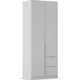 Rauch Drehtürenschrank »Kleiderschrank Schrank Garderobe AGORDO mit Dekor- oder Hochglanzfront«, (in zwei Griff-Farben mit Dekor- oder Hochglanzfront), mit Außenschubkästen, in 6 Breiten und 2 Höhen MADE IN GERMANY, grau