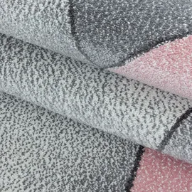 Ayyildiz Beta 1120 Kurzflorteppich 160 x 230 cm pink/grau