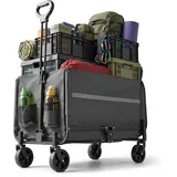 Relaxdays Bollerwagen faltbar grau