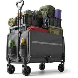 Relaxdays Bollerwagen faltbar grau
