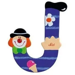 SEVI 81746 Holzbuchstabe J Clown 10 cm