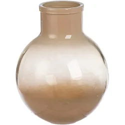 Tischvase GILDE "Vase bauchig "Novelle"", braun, B:24cm H:31cm T:24cm Ø:24cm, Glas, Vasen