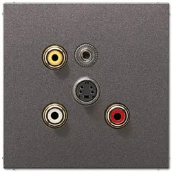 Jung Mutimedia-Einsatz Cinch Audio/Composite Video/S-Video/ Miniklinke 3,5 mm