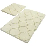 Badteppich-Set, 2-teilig, beige