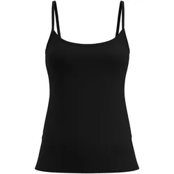 CALIDA Damen Spaghettitop - Essential Cotton, Unterhemd, Top, Jersey, einfarbig Schwarz L (48/50)