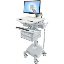 Ergotron Wagen für LCD-Display/Tastatur/Maus/CPU/Notebook/Barcodescanner (offene Architek, Notebookwagen, Grau