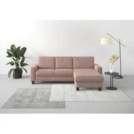 Home Affaire Ecksofa HOME AFFAIRE "Summer L-Form", rosa (altrosa), B:249cm H:91cm T:164cm, 95% Polyester, 5% Polyamid, Sofas, Ecksofa, mit Recamiere, mit oder ohne Bettfunktion und Bettkasten, Cord-Bezug