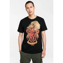 LOGOSHIRT T-Shirt LOGOSHIRT "Harry Potter - Gryffindor Logo", Herren, Gr. L, schwarz, 100% Baumwolle, bedruckt, normal, Rundhals, Shirts T-Shirt, mit Harry Potter-Print