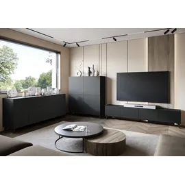 Home Affaire Highboard Phuket II 120 x 130 x 39 cm graphite Schwarz matt