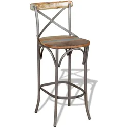 vidaXL Barhocker Altholz Massiv
