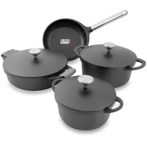 Kopf Topfset Atavola 8-teilig Aluguss, ILAG Basic Antihaftbeschichtung, Induktion, inkl. Griffschutz aus Silikon,
