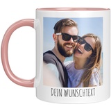 TassenTicker - Tasse selber gestalten - mit Bild und Foto - Personalisiert - Fototasse - bedrucken lassen - Geschenk - Werbetasse - Firmentasse - Logo (Rosa)