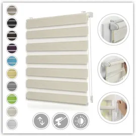 Lichtblick Duo Rollo / Doppelrollo Klemmfix 65 x 150 cm natur