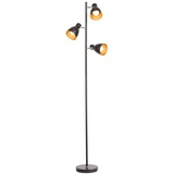 Stehlampe Leselampe Stehleuchte Retro Industrial Vintage 3-flammig schwarz