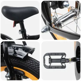 vidaXL Kinderfahrrad 16 Zoll orange/schwarz