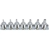 KS Tools 1/4" CHROMEplus Bit-Stecknuss-Satz Fünfstern Bohrung, 7-tlg.